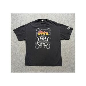 Skin Industries Mens XL Black Graphic T-Shirt Show Some Skin 1998 Domination